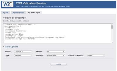 W3C CSS Validation Service